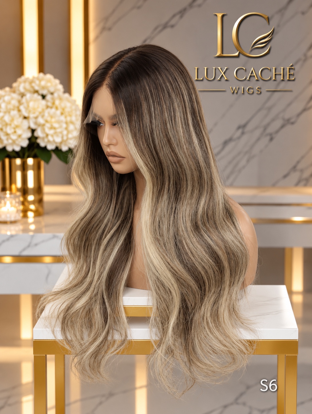Sandy balayage wig